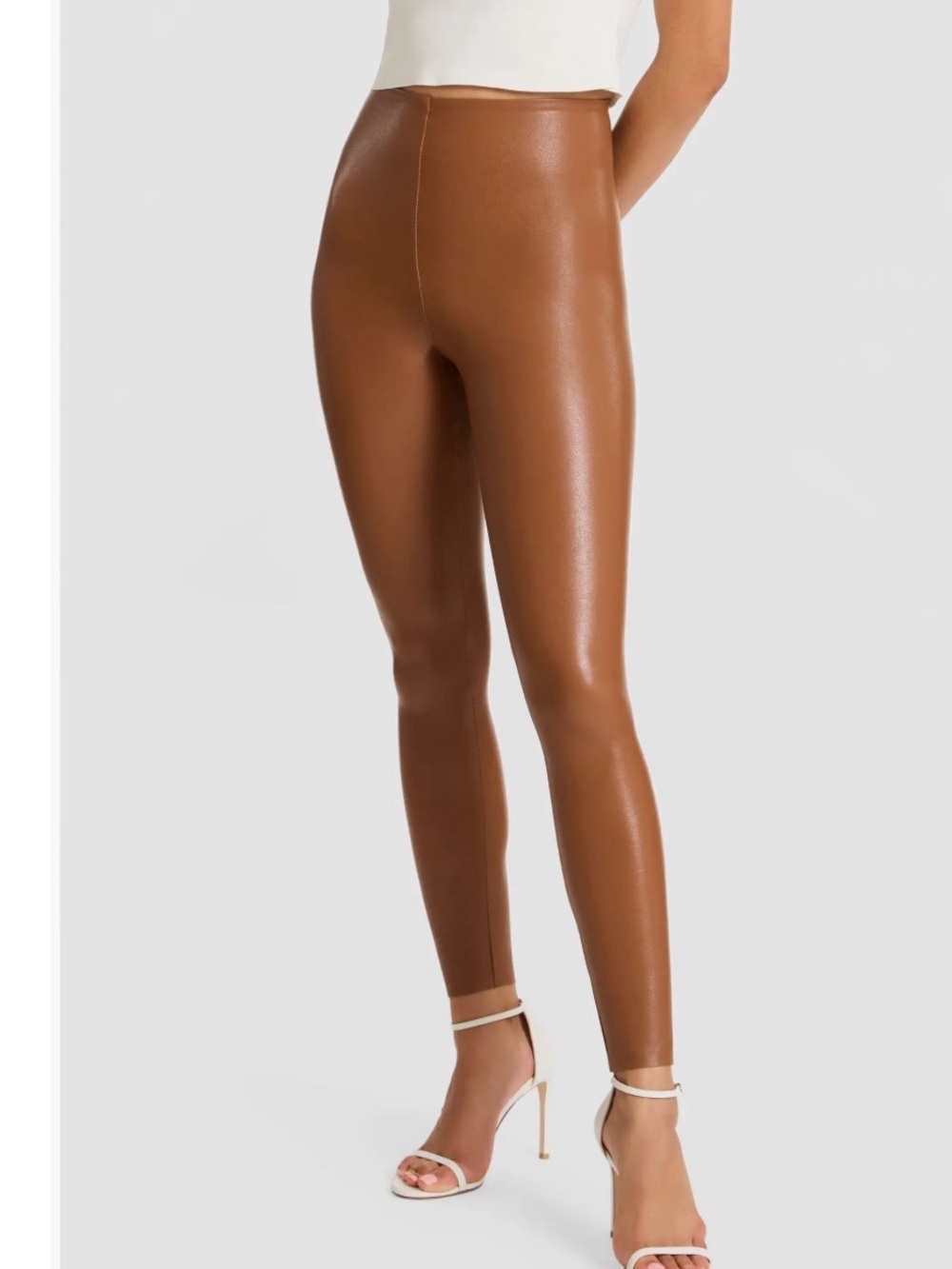 Commando Brown Faux Leather Leggings